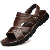 Summer New Men's Leather Sandals, Leather Anti Slip Men's Shoes Slippers, Outdoor Thick Soled Beach Shoes Men's Shoes Sandals