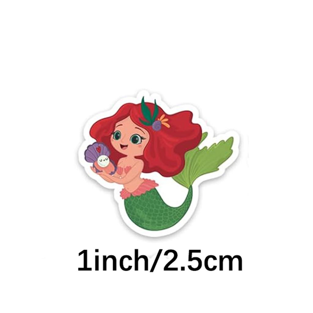 100-500Pcs Cartoon Mermaid Animal Sticker Kids Reward Sticker Gift Decoration Label Encouragement Student Stationery Stickers
