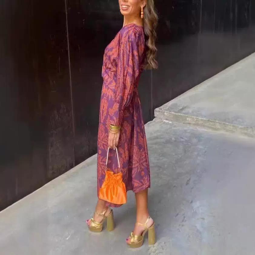 Printed Popular Women's Dress for International Markets