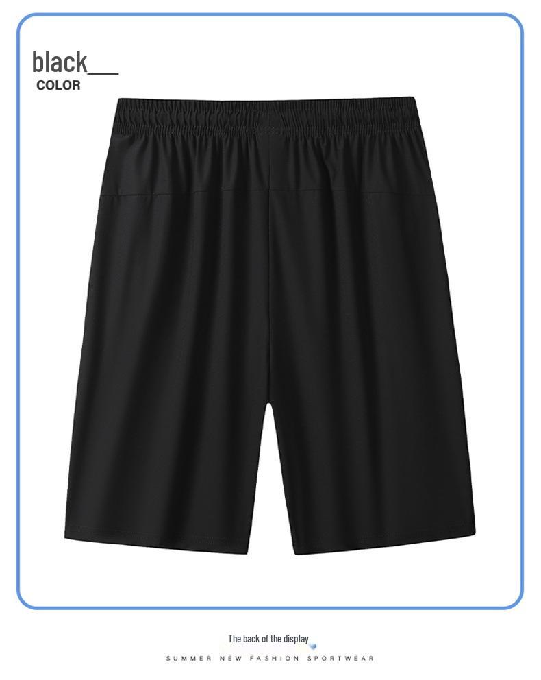 Men's Plus Size Ice Silk Quick-Dry Breathable Summer Shorts - Casual and Straight Leg Design