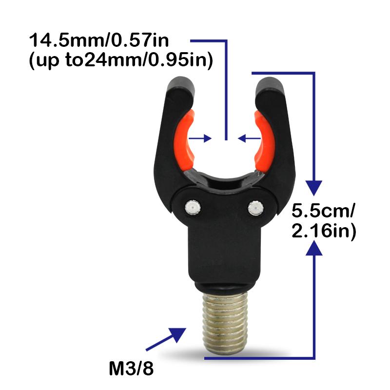 1 szt. Podpórka pod wędkę Głowica 3/8 Gwint do uchwytu na wędkę Klipsy Wędka Uchwyt do mocowania Narzędzia wędkarskie Gruby sprzęt wędkarski Chwytak Akcesoria