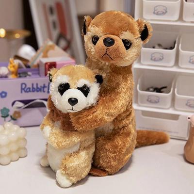 20cm Meerkat Mother And 30cm Meerkat Cute Plush Toy Creative Simulation Doll Birthday Gift Doll Decoration Soft PPCotton Filling