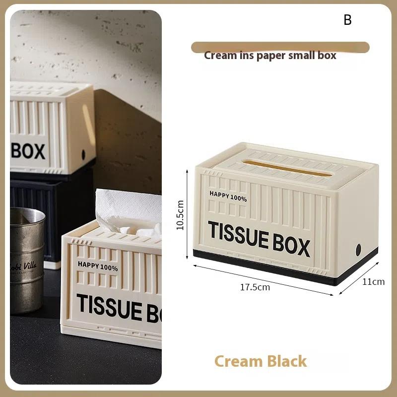 Plastic Tissue Box Holder Paper Storage For Living Room Napkin Holder Container With Lid For Home Office