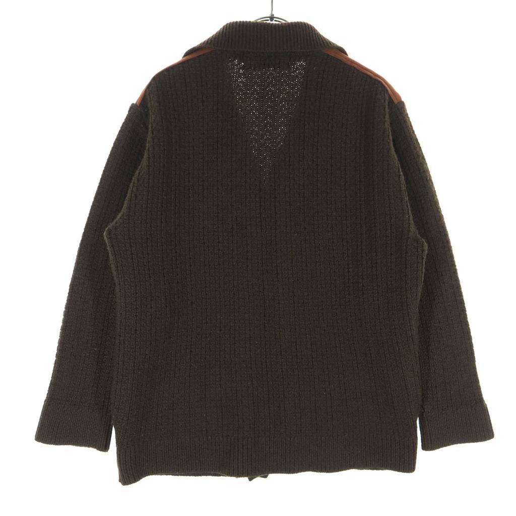 TOKYO CROSS Two-tone color Long sleeve knit cardigan L Brown Men's Used