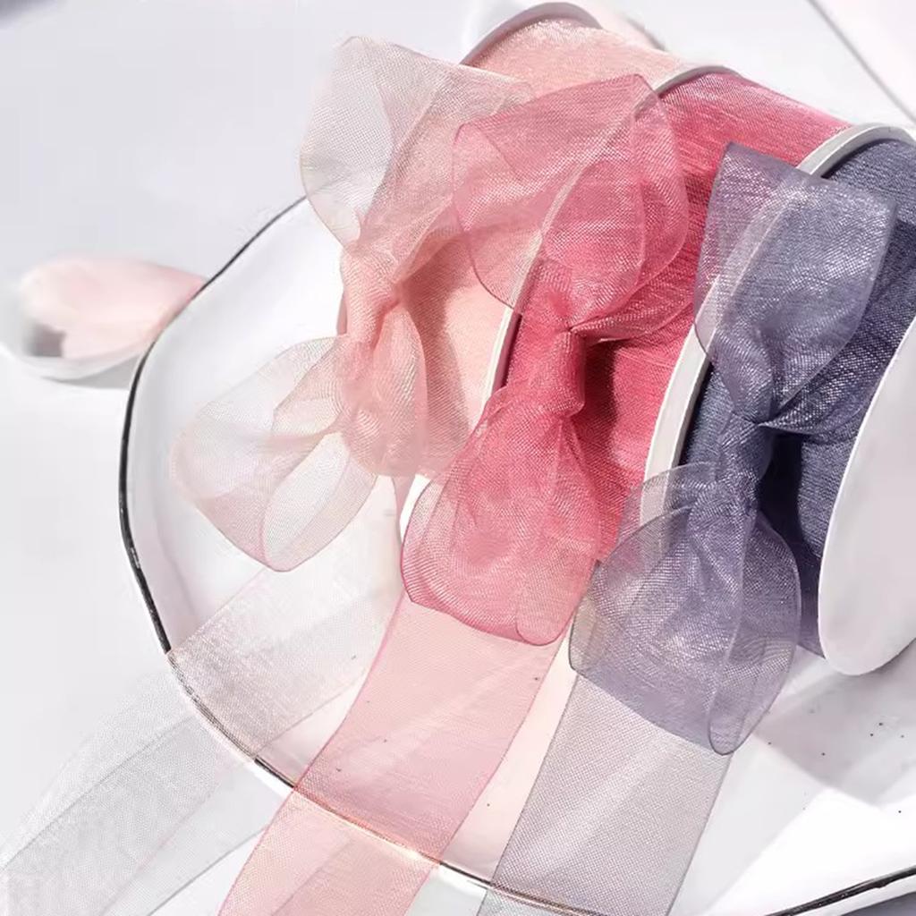 5 Yards Sheer Chiffon Ribbon Suitable for Gift Wrapping, Wedding Decor, Home Decor, Girl Hair Accessories Handmade DIY