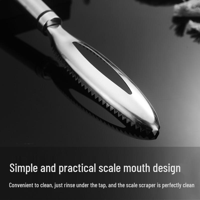 Stainless Steel Fish Scale Scraper & Descaling Brush