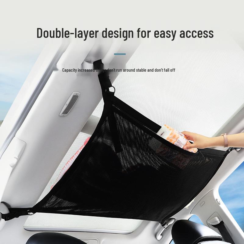 Car Roof Storage Net: Hanging Organizer for Self-Driving Tours