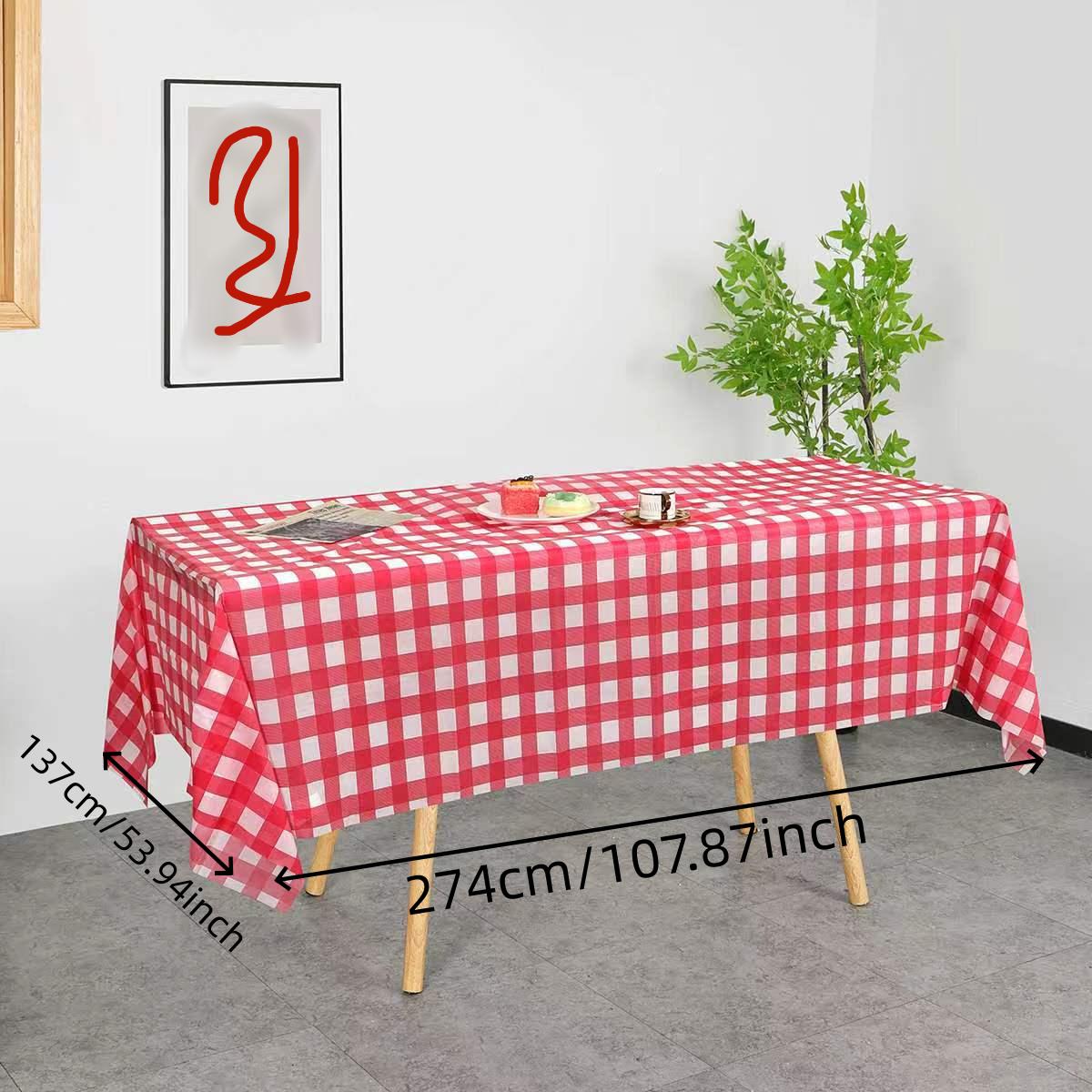 1/3pcs Red Disposable Checkered Tablecloth Kitchen,Wedding,Party,Holiday Table Decoration Tablecloth,Outdoor Picnic Tablecloth 1pc красный
