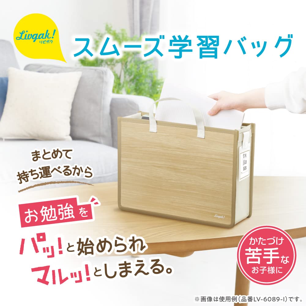 Sonic Storage LibiGaku Smooth Study with Tag Bag, Bag, Ivory, LV-6089-I,