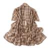 Ultralight Shawl Wraps Long Beach Sun Protection Scarf Classic British Plaid Print Scarf