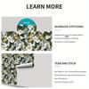 1roll Floral Wallpaper Self Adhesive Wallpaper Green Botanical Wall Covering Washable Removable Decal Wall Stickers for Kitchen Living Room Bedroom