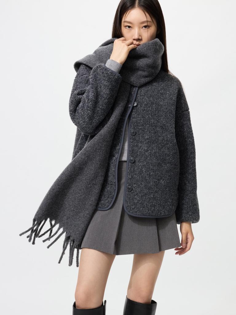 Uniqlo Boa Fleece Relaxed Cardigan