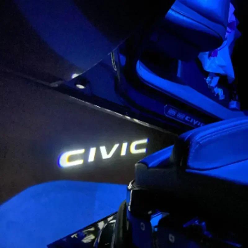 LED Car Door Ghost Shadow Logo Projector Light for Honda Civic 2006 2007 2008 2009 2010 2011 Hybrid 2006-2019 Led Projector Lamp