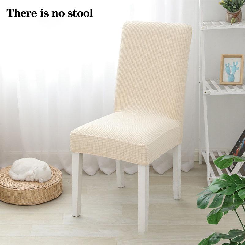 Dicker einfarbiger Stuhlbezug dehnbarer Stuhlbezug waschbar abnehmbar Esszimmer universelle Passform