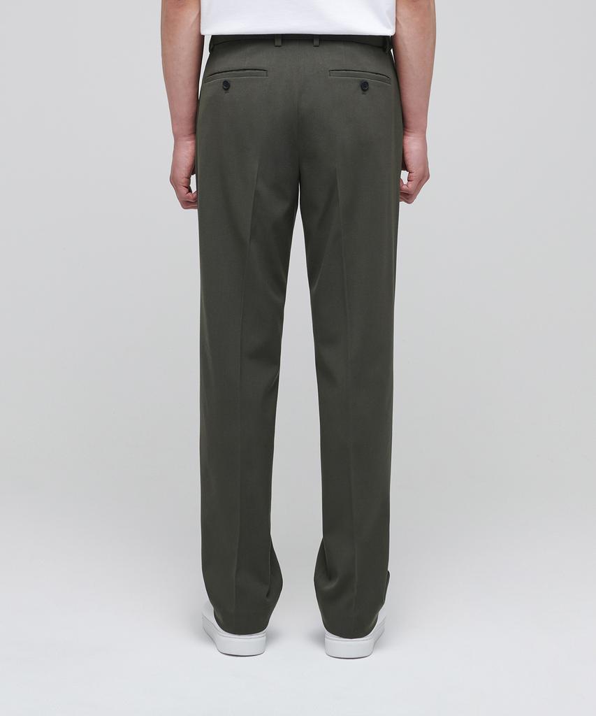 MUSINSA STANDARD Lightweight Semi-Wide Hidden Banding Slacks [Dusty Khaki]