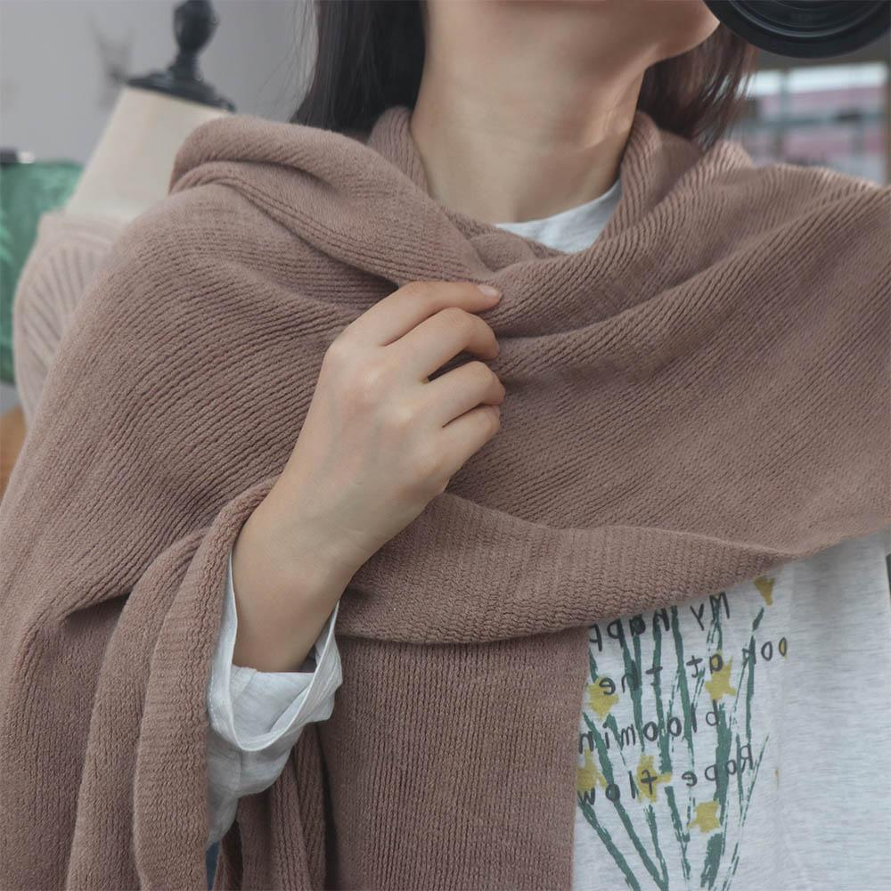 Solid Color Men Wool Scarf Simple Coldproof Scarf Casual Winter Cashmere Scarf  Gifts