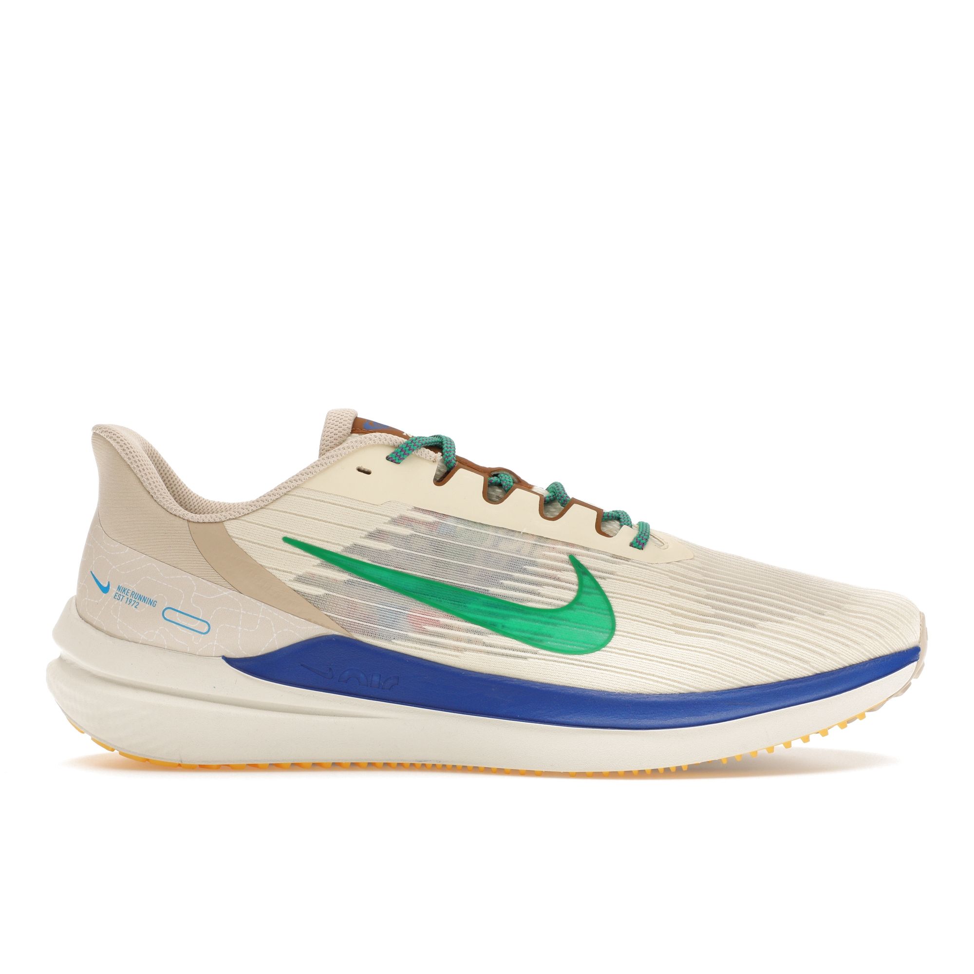

Nike Winflo 9 Premium Men s Road Running Shoes Coconut Milk Sand Drift Racer Blue Stadium Green DV8997-100 EU 46