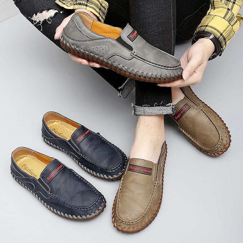 Handmade Men Casual Shoes Loafers Comfortable Leather Shoes Men Driving Shoes Moccasins Men Shoes