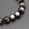 Silver & Golden Obsidian Double-Eyed Round Beads – Natural Loose Beads for DIY Jewelry & Bracelet Making