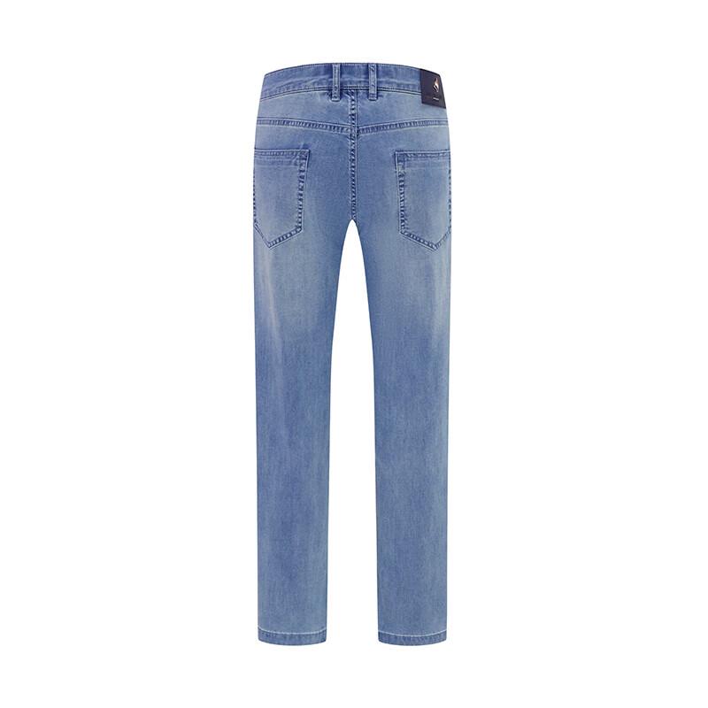 Navigare Men's Washed Cooling Antibacterial Straight Cropped Jeans