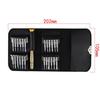 25-in-1 Portable Combination Screwdriver Set with Leather Pouch for Mobile Phone and Computer Repair