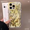 Applicable To Apple 16promax Fine Hole Feather Yarn Mobile Phone Case Iphone15 Floral Thickened Anti Fall Protection Case