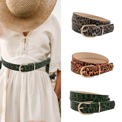 Stylish Animal Print Waist Belt PU Leather Waistband For Women Daily Wear All Matching Waist Decorative Accessory