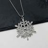 Men's Punk Hip-Hop Retro Large Snowflake Pendant Necklace