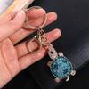 Shiny Cartoon Turtle Keychain Zinc Zinc Alloy Rhinestones Turtle Pendant  Girls Boys