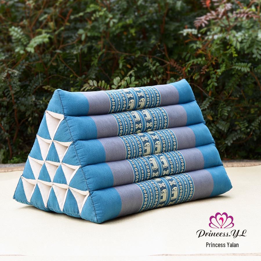 Thailand Triangle Tatami Cushion: Kapok Lumbar Pillow & Sofa Back Support.