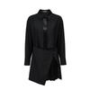 Veromoda 2025 Autumn Patchwork Acetate Blend Short Dress
