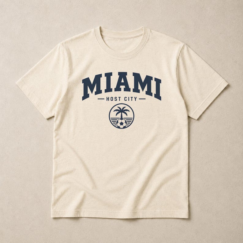 Miami T-Shirt, Miami Florida Tee, Vintage Travel T-Shirt, Retro City Graphic Tee, Bella Canvas Unisex Gift, Host city, World cup, gift L