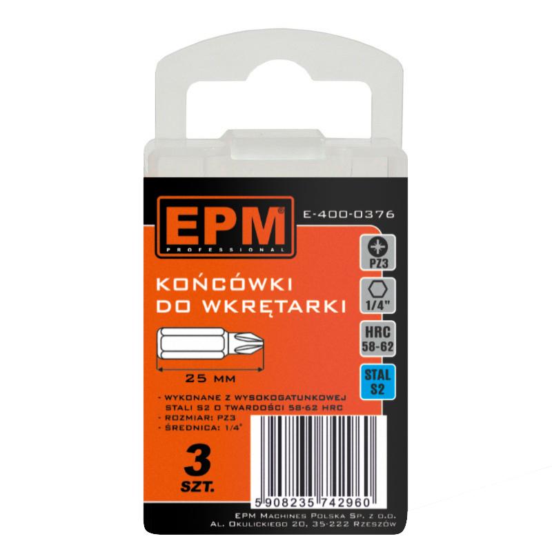 SCREWDRIVER BIT 25MM 3PCS PZ3 - E-400-0376