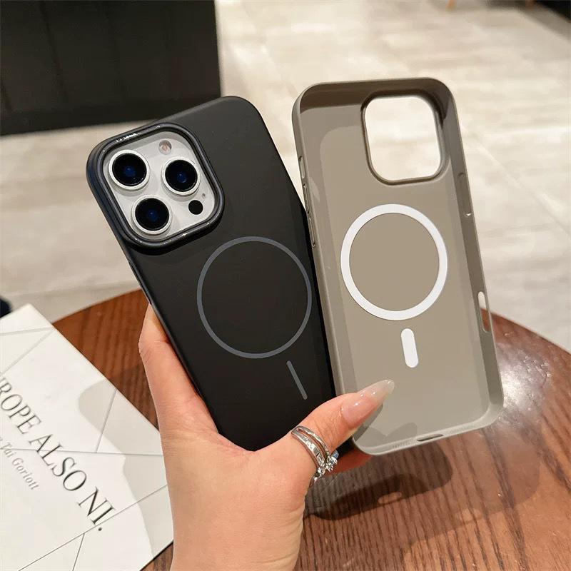 Apple 17 ProMax Frosted Magnetic Case - Skin Feel, High-End Protective for iPhone 16
