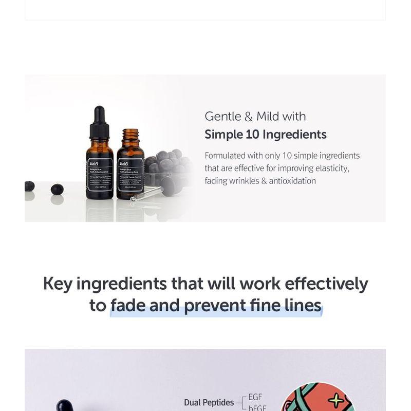 dear, klairs Midnight Blue Youth Activating Drop