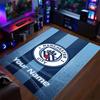 Covor de Catifea Cristal Imprimeu Manchester City Nume Personalizat Text Covor de Podea Decor Acasă