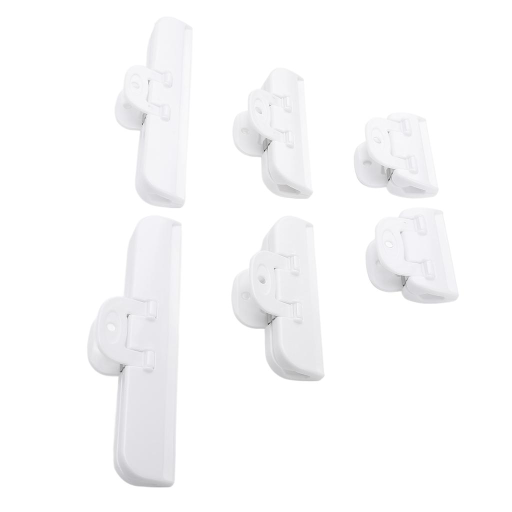 6pcs Bags Clips Plastic Food Clips Strong Anti Slip Snack Bag Sealing Clamps for Home