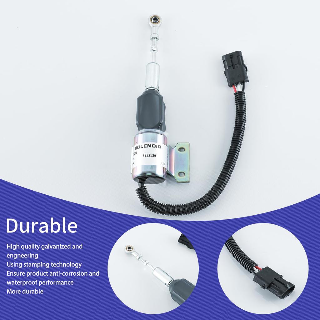 Solenoide motore affidabile per auto di ricambio per 4BT 5.9L 6BT 5.9L R130 R170 3932529 3930658 3935431 3939700 Facile da installare
