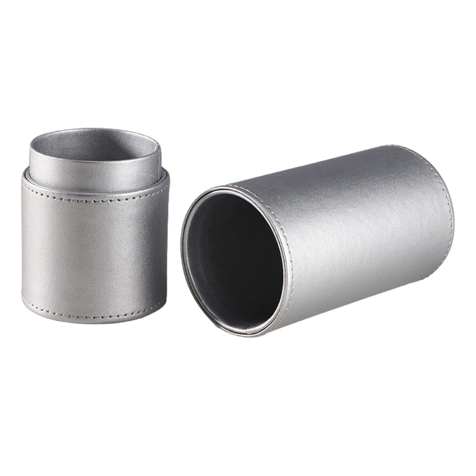 

Чехол для крючка, горшок для ручек, косметический органайзер для стола, столешница из искусственной кожи, аксессуары для вязания в ванной, чехол-органайзер для крючка высотой 19,5 см серебряный