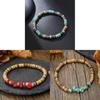 Bohemian Turquoise Beaded Bracelet With Geometric Design For Women And Men