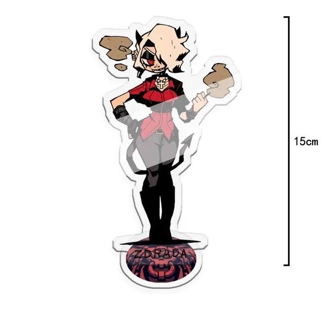 2021 Hot Anime Game Helltaker Standing Card Funny Acrylic Figure Model Desk Decor Stand Sign Fans Collection Prop Halloween Gift