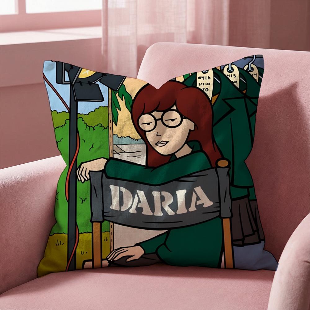 Cartoon D-Daria Cool Cushion Cover Multi-Scene Pillow Cover for Home & Car - Reversible, Soft & Durable for Daily Use