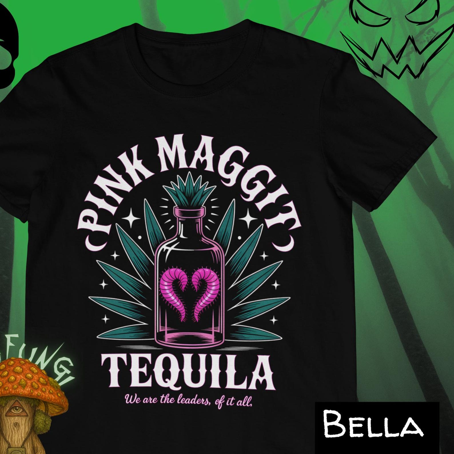 Deftones Parody T shirt: Pink Maggit Tequila (Bella Canvas) Occult Y2K Band Nu-Metal Concert Tee S