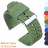 Soft Silicone Rubber Watch Strap 18mm 20mm 22mm 24mm Men Women Sport Waterproof Wrist Band Universal Belt Quick Release Bracelet