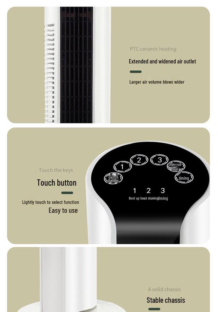 Bladeless Oscillating Tower Fan: Cross-Border Electric Fan for Home and Office