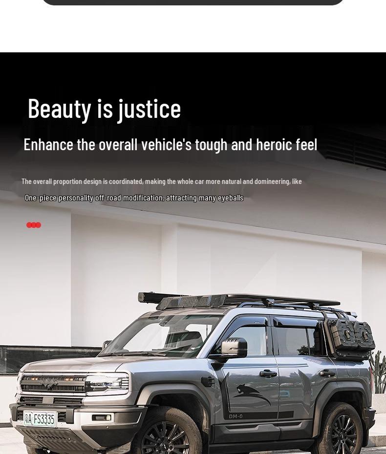 BYD Leopard 5 Side Window Net: Rear Protection, Decoration, Foldable Table & Storage