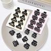 8pcs/set Black Colorful Geometric Plastic Small Hair Claws For Sweet Girls Mini Hair Clips Hairpin Kids Lovely Hair Accessories