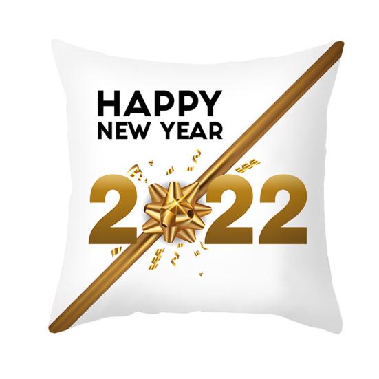 Throw Pillow Cushion Tear Resistant Washable Hidden Zipper High Quality Golden Color Pattern Christmas Throw Pillow Cushion