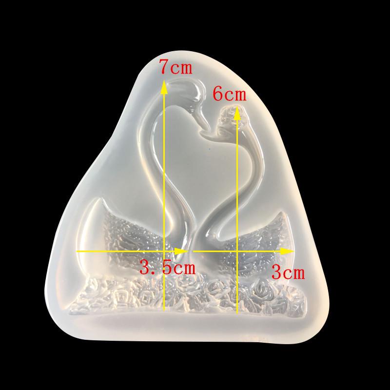 Mirror Swan Shape Epoxy UV Silicone Mould Jewelry Mobile Shell Decoration Accessories Mould