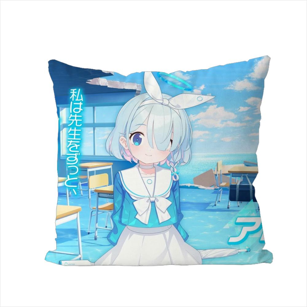 Blue Archive Pillow Case For Car Sofa Decorative Home Doublesided Print Plush Square Throw Pillow Cushion Cover